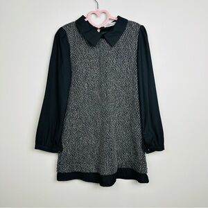 Sisosido Tweed Long Sleeve Shirt Dress Size Large